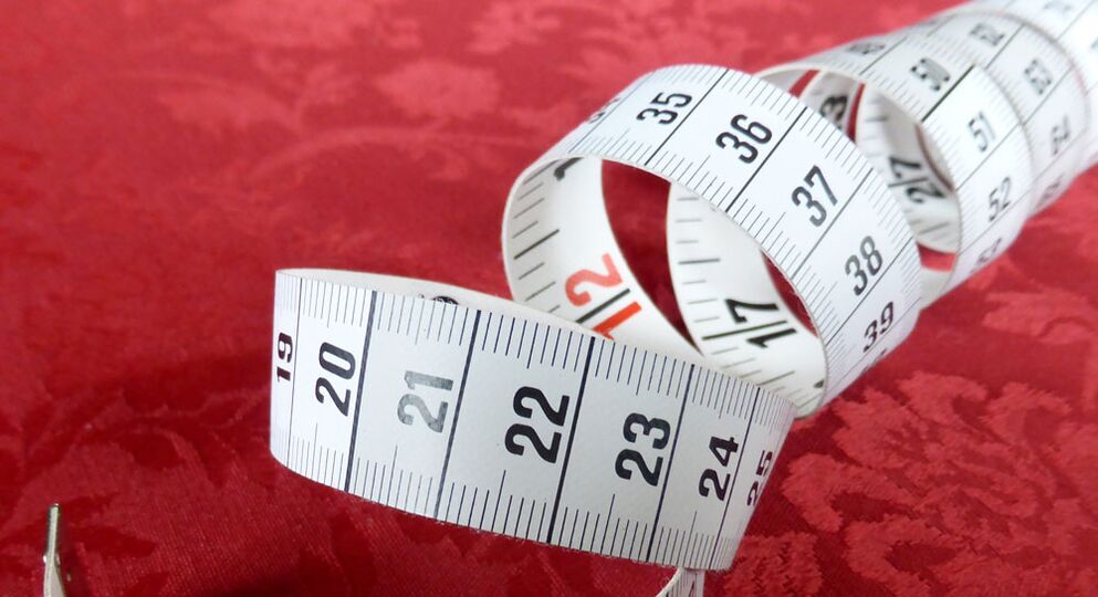 penile tape measure as it increases in length